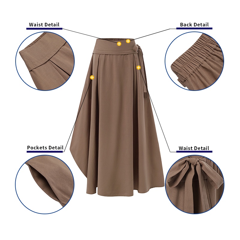 Chân váy Zanzea lưng cao xếp ly thời trang Châu Âu vintage cho nữ