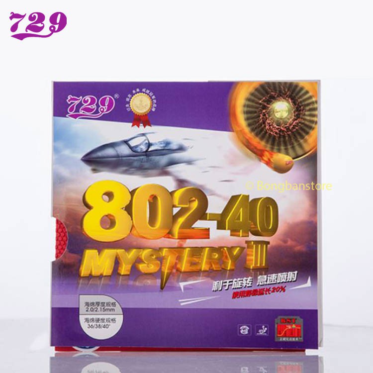 Mặt vợt bóng bàn 729 Friendship 802-40 Myster III Lót 2.2mm - shop bóng bàn giá rẻ