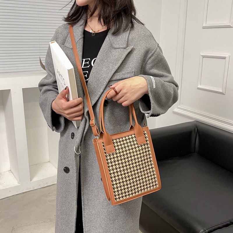 Túi xách đeo chéo đẹp túi tote vintage thời trang túi hộp vuông túi đeo vai đơn giản