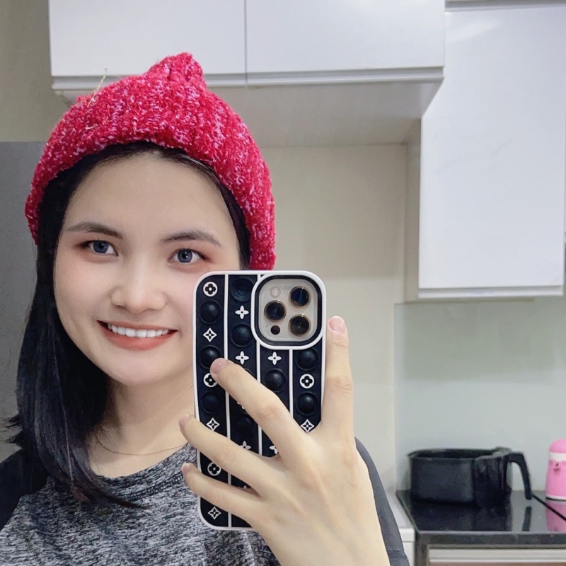 Mũ beanie len nhũ dệt kim