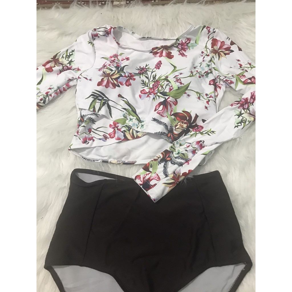 Bộ đồ bơi Bikini đi biển dành cho nữ 2 mảnh họa tiết hoa - Ảnh thật trải sàn | BigBuy360 - bigbuy360.vn