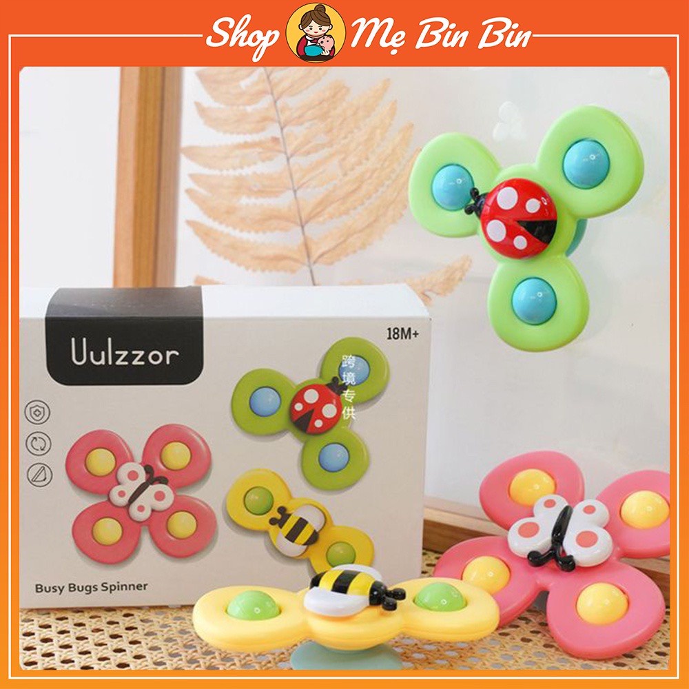 Đồ chơi trẻ em Đồ chơi bé trai bé gái Set 3 con quay spinner hình côn trùng dễ thương vui nhộn cho bé Shop Mẹ Bin Bin
