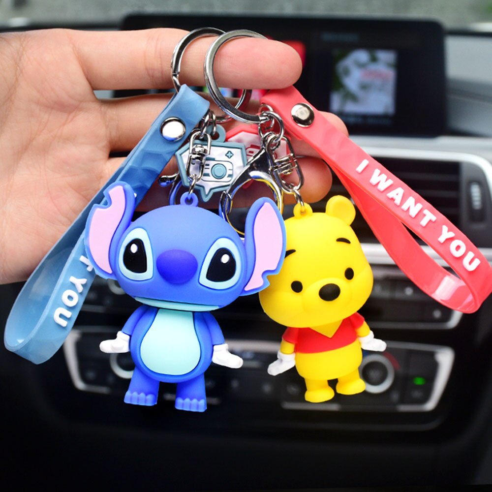DISNEY Móc khóa hình chuột Mickey Stitch dễ thương