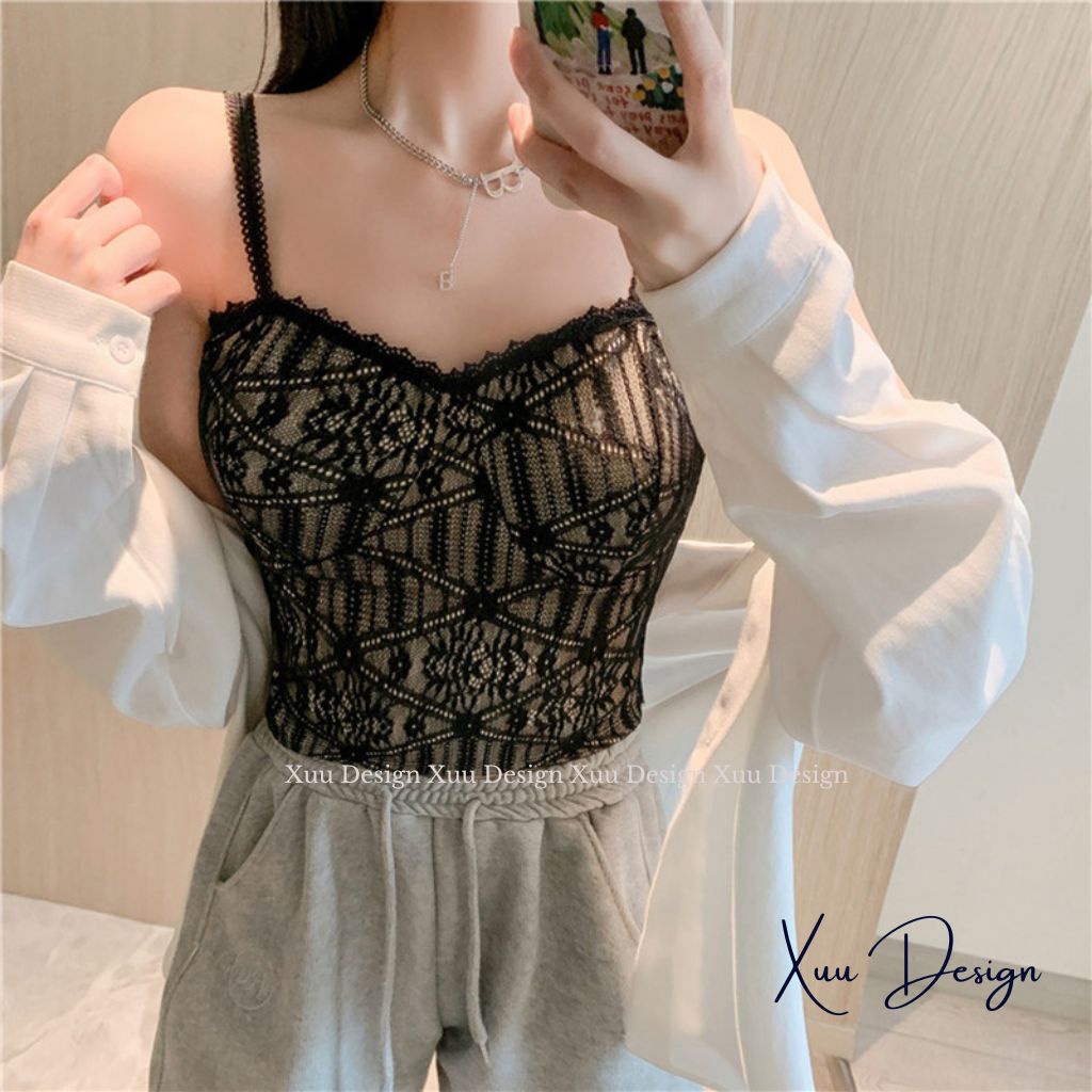 Áo bra nữ hai dây dáng lửng Xuu, thiết kế đệm mút mỏng vừa phối ren thoáng mát gợi cảm- BR14
