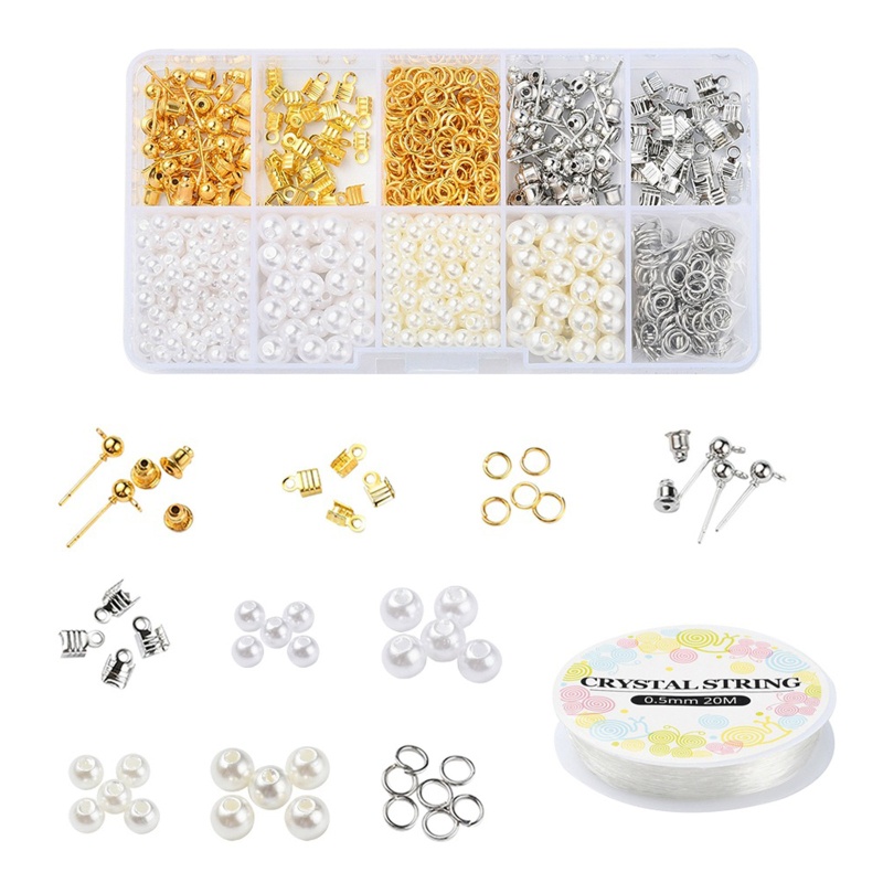 Sa Chuỗi Hạt Ngọc Trai Giả Có Lỗ Dùng Để Làm Đồ Trang Sức Thủ Công