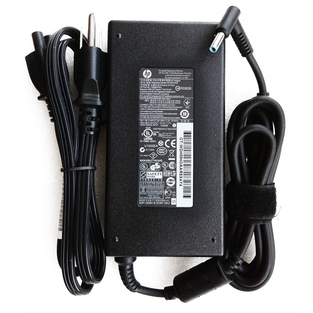 (ADAPTER) SẠC LAPTOP HP 19.5V-7.7A (150W) Slim (Kim nhỏ) kích thước đầu ghim 4.5 x 3.0 mm