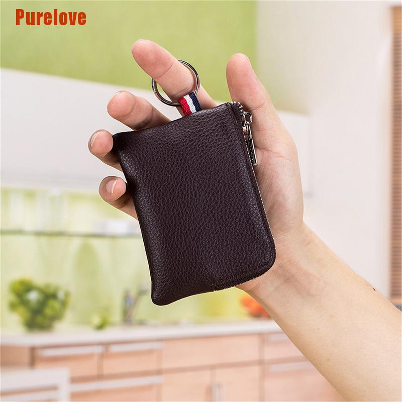 Ví Da Mini Phối Khóa Kéo Xinh Xắn Dành Cho Nữ