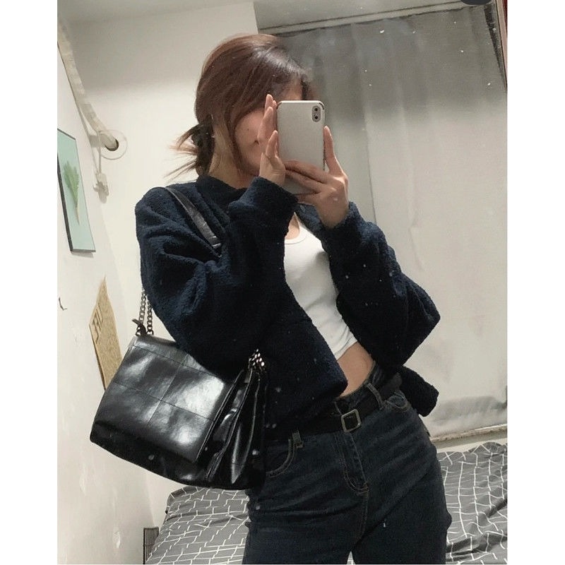 Áo khoác đệm bông ngắn phong cách Hàn Quốc thu đông hàng mới dành cho nữ