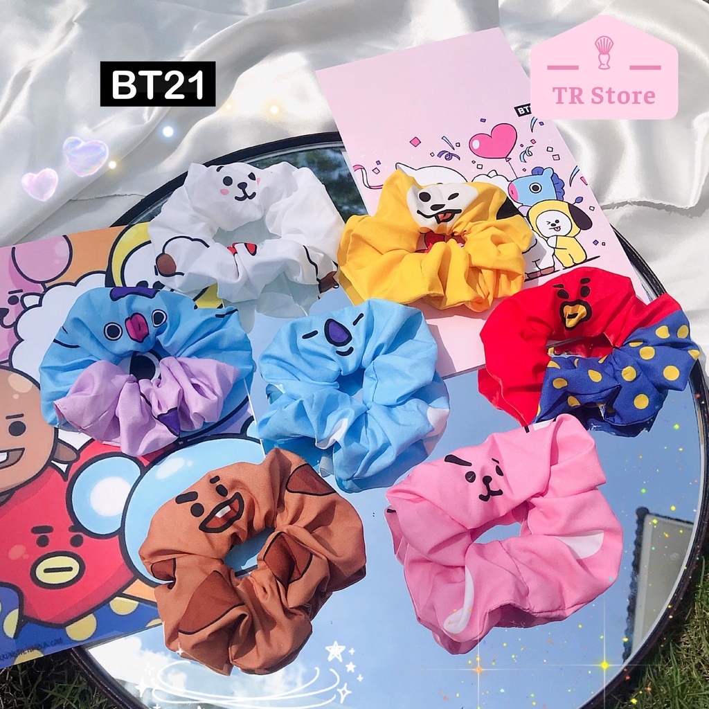 Scrunchies BTS, BT21 cột tóc KPOP Hot Hit
