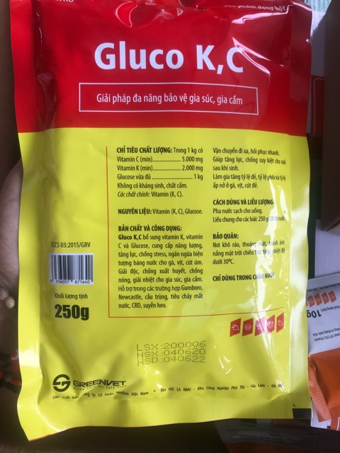 250g điện giải Gluco KC