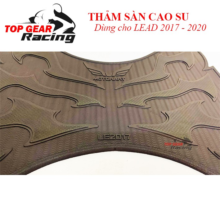 Thảm Để Chân Xe Máy MotoArt - Chất Liệu Cao Su Full Màu Đen &lt;TOPGEAR&gt;