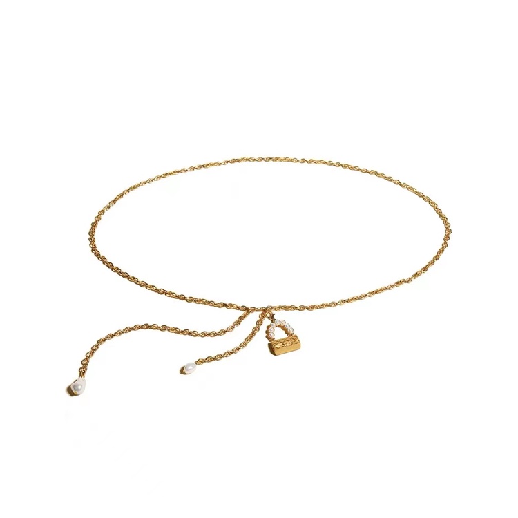 Thắt Lưng Mỏng Đính Ngọc Trai Thời Trang Sang Trọng Cho Nữ