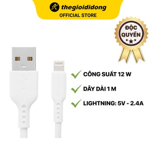 Cáp sạc iphone ipad lightning hydrus dr-l03 12w dài 1m - hàng chính hãng