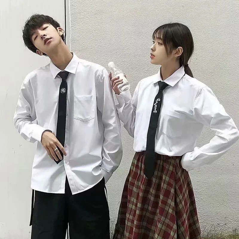 Áo Sơ Mi Trắng Phong Cách Nhật Bản Thời Trang Thu Đông Cho Nam Size M-3Xl | BigBuy360 - bigbuy360.vn