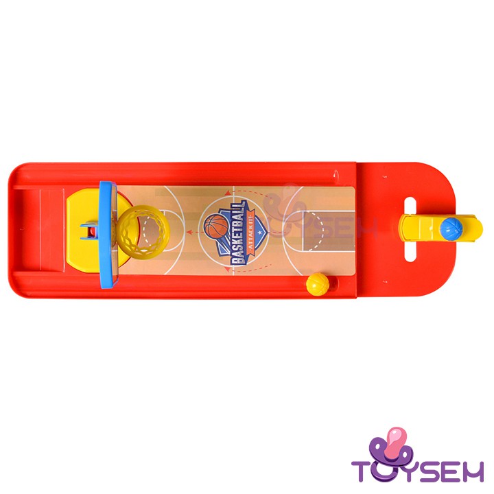 Đồ chơi trẻ em bóng rổ mini Toysem kèm 2 bóng giúp phát triển phản xạ tay và mắt - Quà tặng sinh nhật cho bé