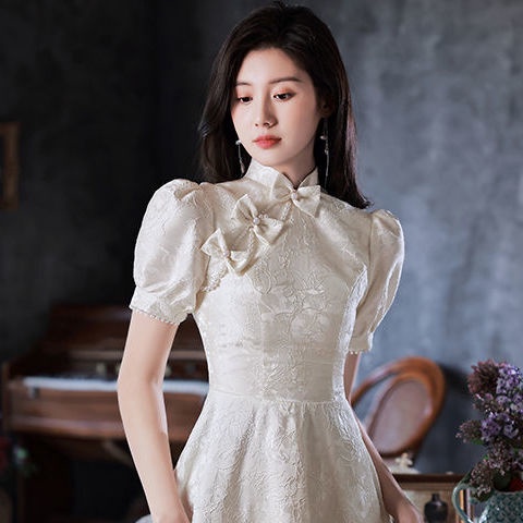 Iv Đầm Sườn Xám Nhỏ Nhắn Phong Cách Pháp Thời Trang Cao Cấp Dành Cho Nữ