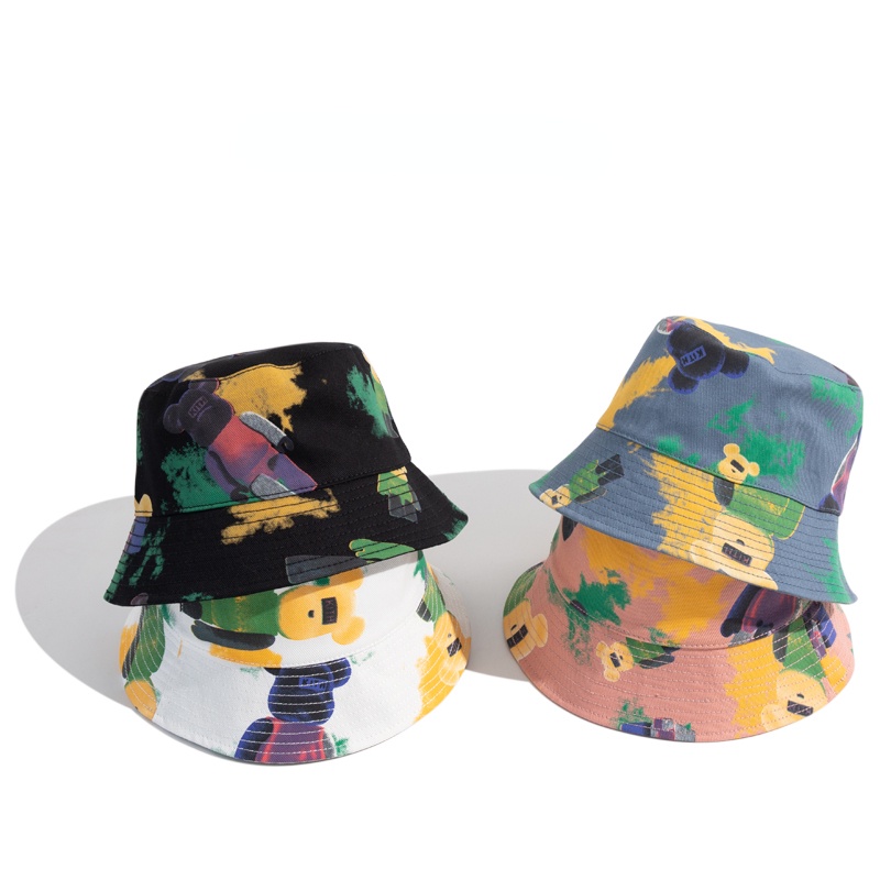 Nón Tai Bèo Hình Gấu graffiti Đáng Yêu Thời Trang Xuân Thu Cho Bé