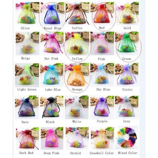 Túi vải voan dây rút (set 100c)  nhiều size & nhiều màu ghi chú màu trong phần đặt hàng