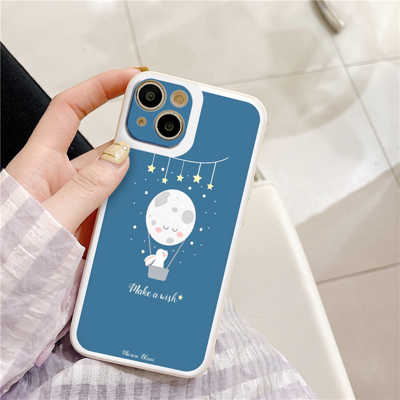 Ốp iphone vuông cạnh ốp lưng iphone THỎ TRẮNG 6/6splus/7plus/8/8plus/xr/xs/12/13/pro/max/plus/promax tr345