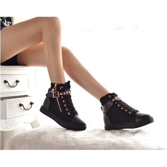 Giày boot thể thao cao cấp (đen) B002D | BigBuy360 - bigbuy360.vn