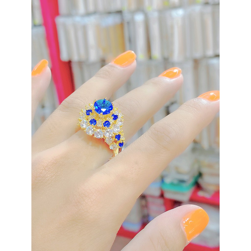 Nhẫn nữ UHA mạ vàng 18k đính đá CZ N563157-160 - Trang Sức UHA