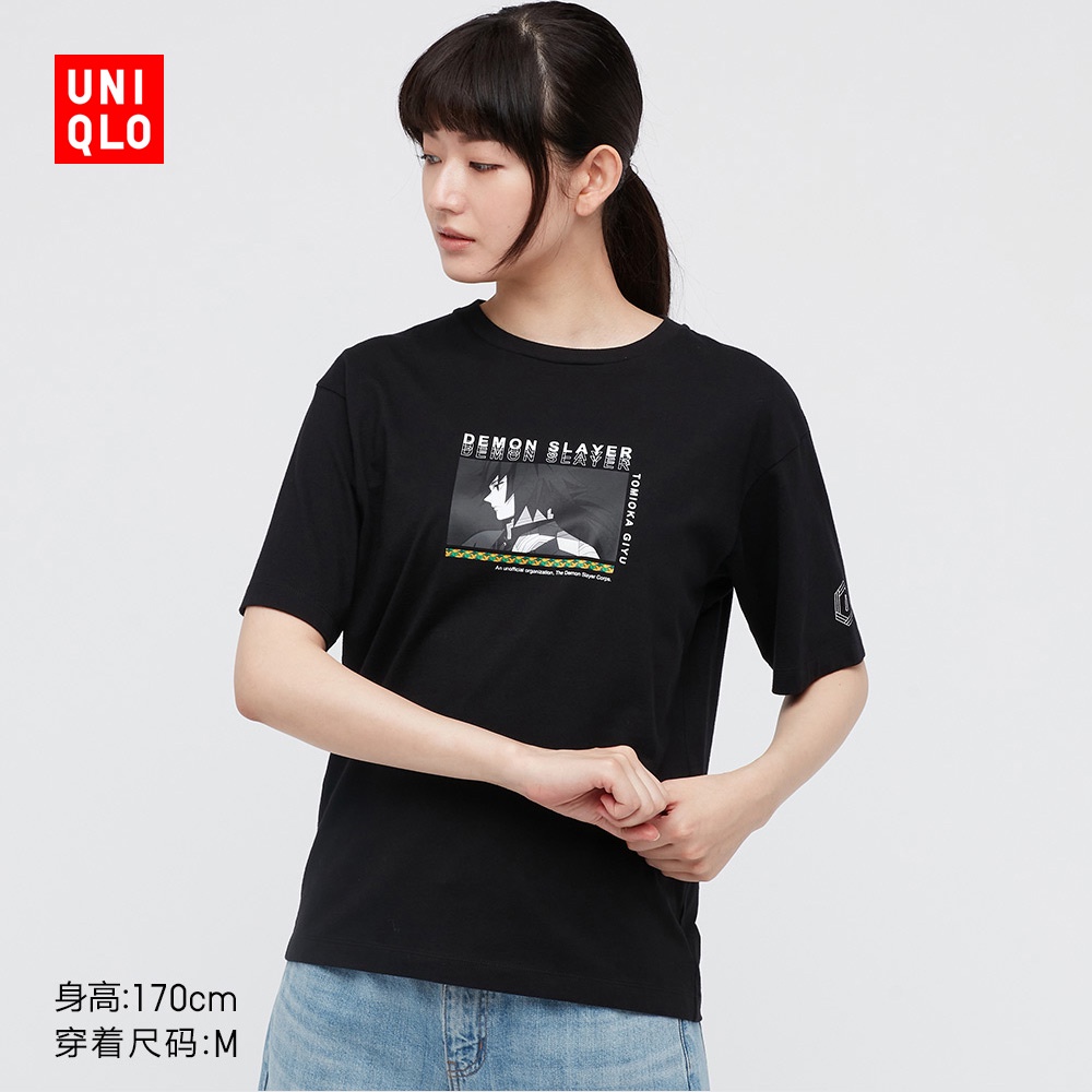 Áo phông Uniqlo dành cho nữ (UT) MANGA Print (Tay ngắn) (Dòng Demon Slayer)