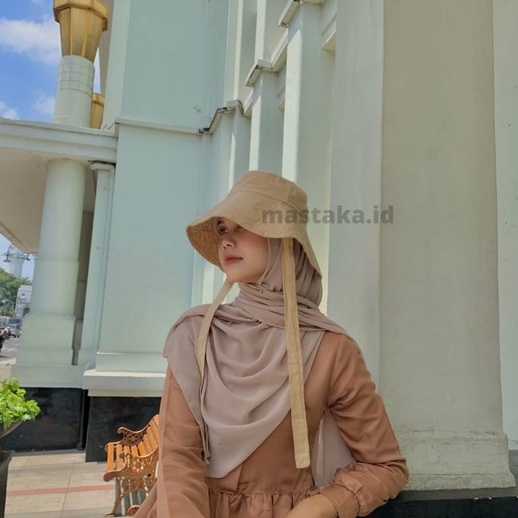 Nón BUCKET Dây Bản Rộng / Rộng / Mũ Hijab / Xô Siêu Rộng Nổi Tiếng
