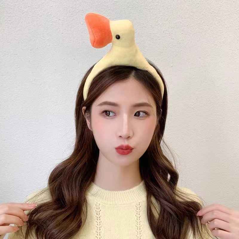 Bờm rửa mặt, Băng Đô Bồ nông vịt vàng Hàn Quốc cute PT11