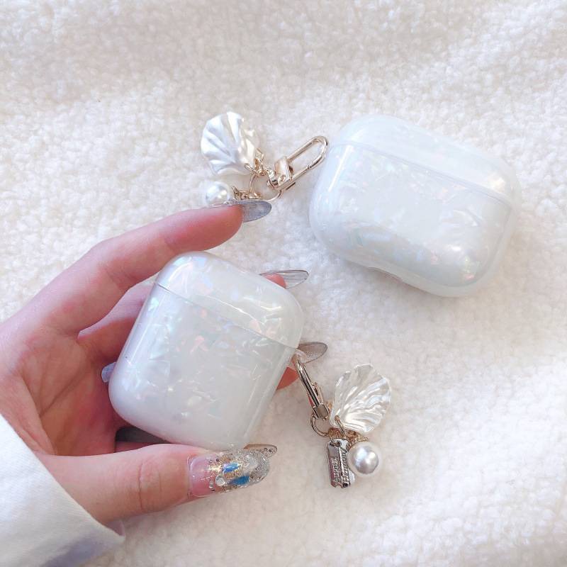 Vỏ đựng hộp sạc tai nghe SPRISE không dây họa tiết đá cẩm thạch và ngọc trai thích hợp cho Airpods 1/2/3 Pro