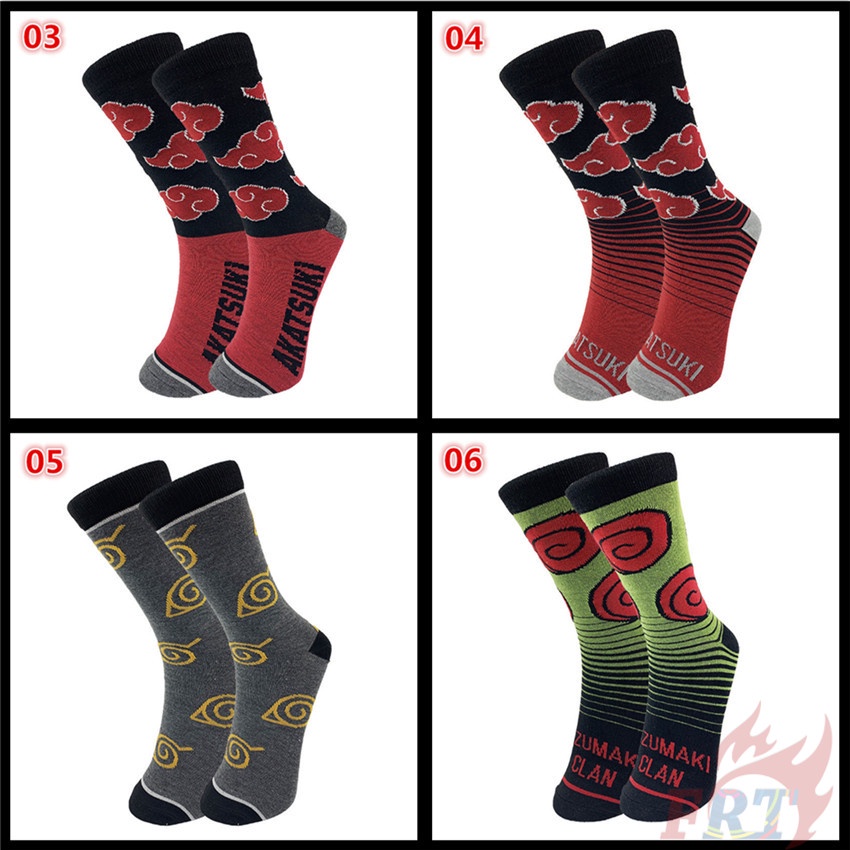 ❀ Nhân Vật Naruto Thiết Kế Dễ Thương Vớ In Hình Akatsuki Thời Trang ❀ 1 Đôi TấT NgắN ThờI Trang Hip Hop ĐườNg Phố