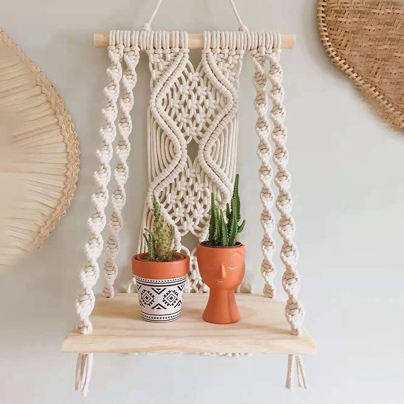 Kệ treo tường macrame decor trang trí