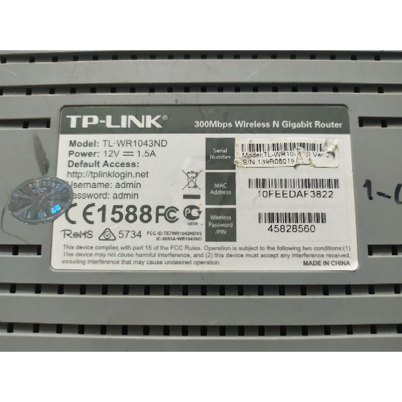 Bộ Phát Wifi TPLINK Wr1043ND 300Mbps Gigabit