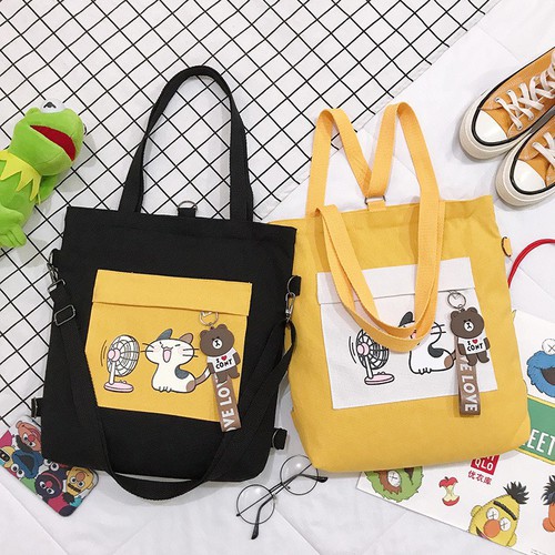 Túi tote vải mèo con đáng yêu TX32.