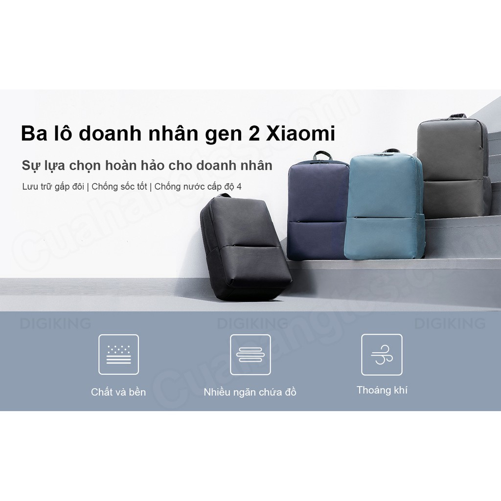 Balo Laptop chống nước XIAOMI classic business bagpack 2