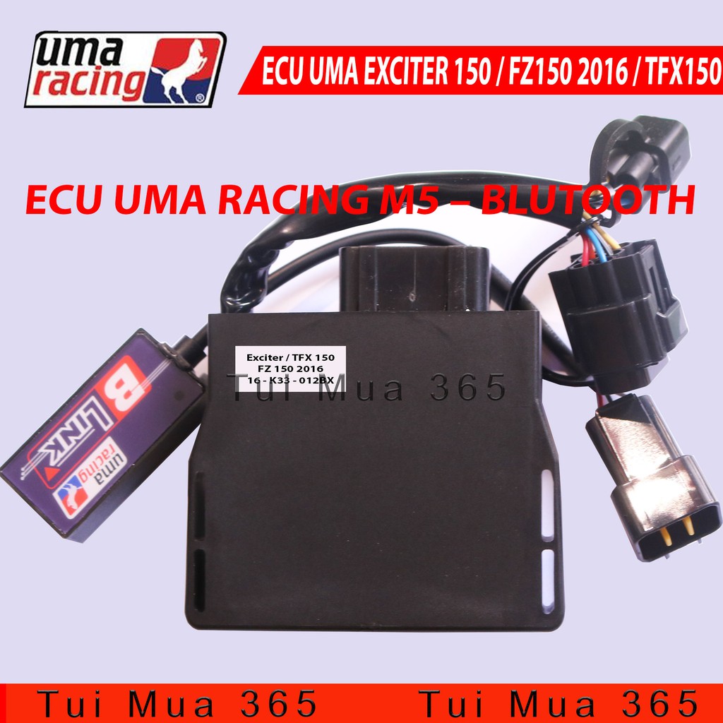 ECU UMA RACING M5 BLUTOOTH CONNECTION TUNING CHO EXCITER 150, MX KING, FZ 150 2016, TFX 150 ( Kèm Bộ Quà Tặng )