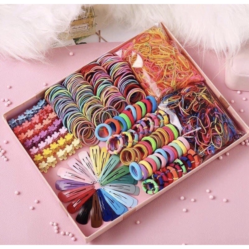 Kẹp tóc, cột tóc, dây buộc tóc sét 780 chi tiết kẹp tóc cho bé