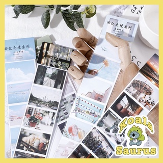 Dải sticker postcard 10 ảnh nghệ thuật trang trí bujo planner