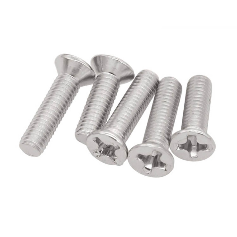 10 PCS M1.2~M3.5 Vít Đầu Chìm Chữ Thập Vít Máy Đầu Phẳng Chữ Thập -Thép Carbon Mạ Niken