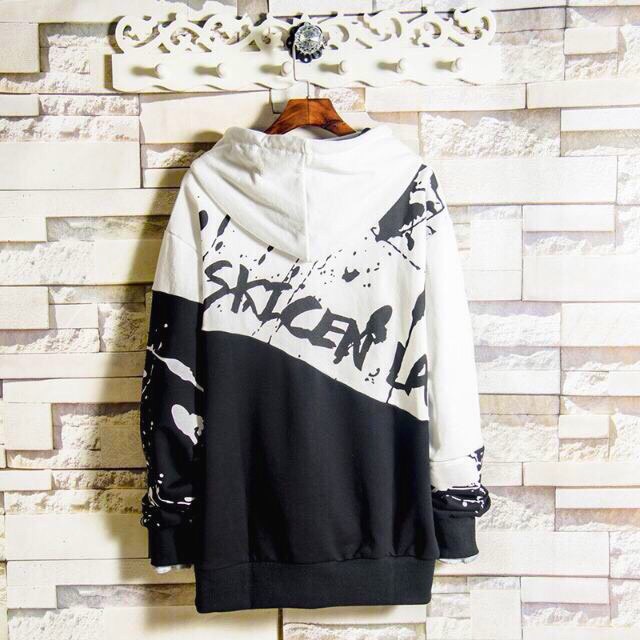 Áo khoác nỉ chui ngoại cực chất phối tuyết trắng đen - ảnh thật | BigBuy360 - bigbuy360.vn