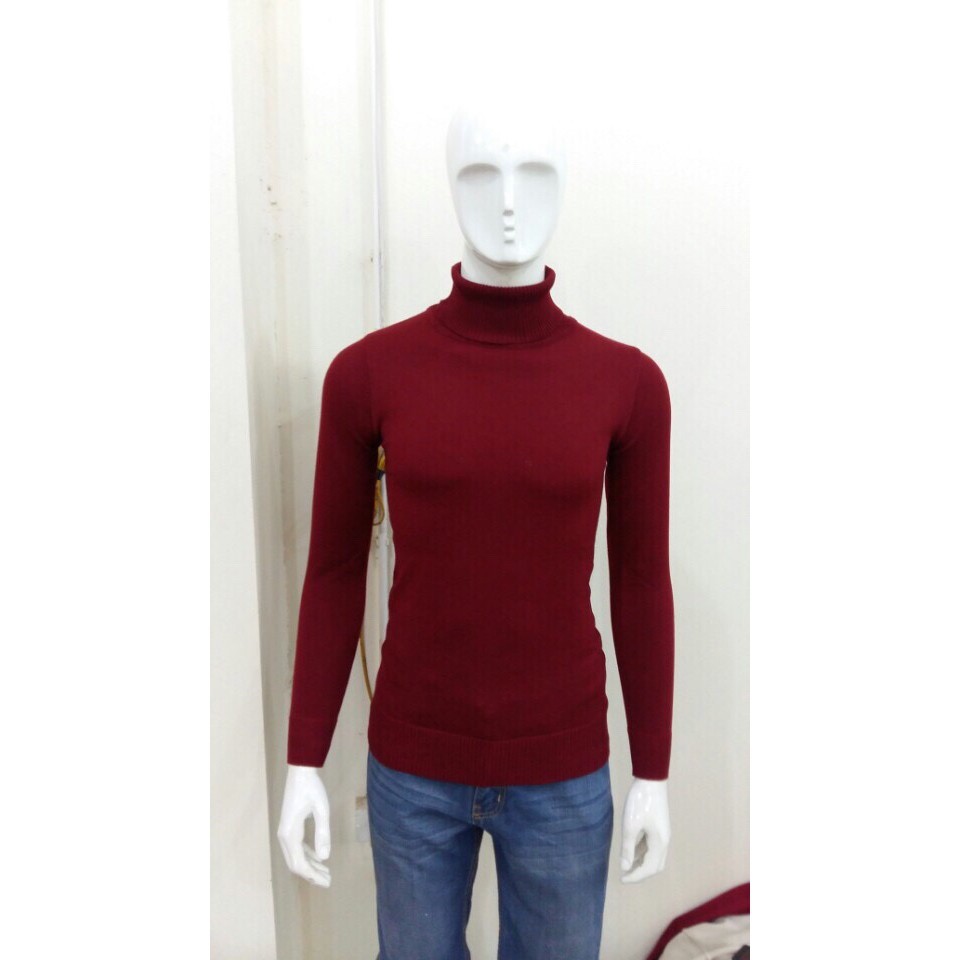 Áo len cổ lọ màu đỏ hàng Quảng Châu [Ani Adam Store]