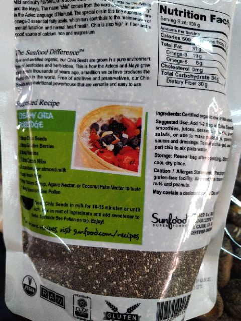 Hạt chia ngon Sunfood gói 454g