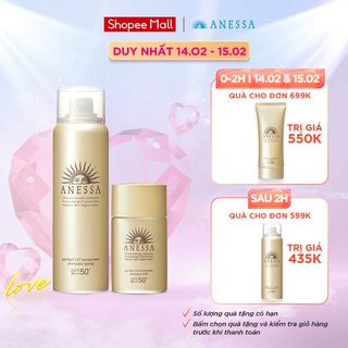 Bộ đôi xịt và sữa chống nắng AnessaPerfect UV SunscreenSkincare Spray