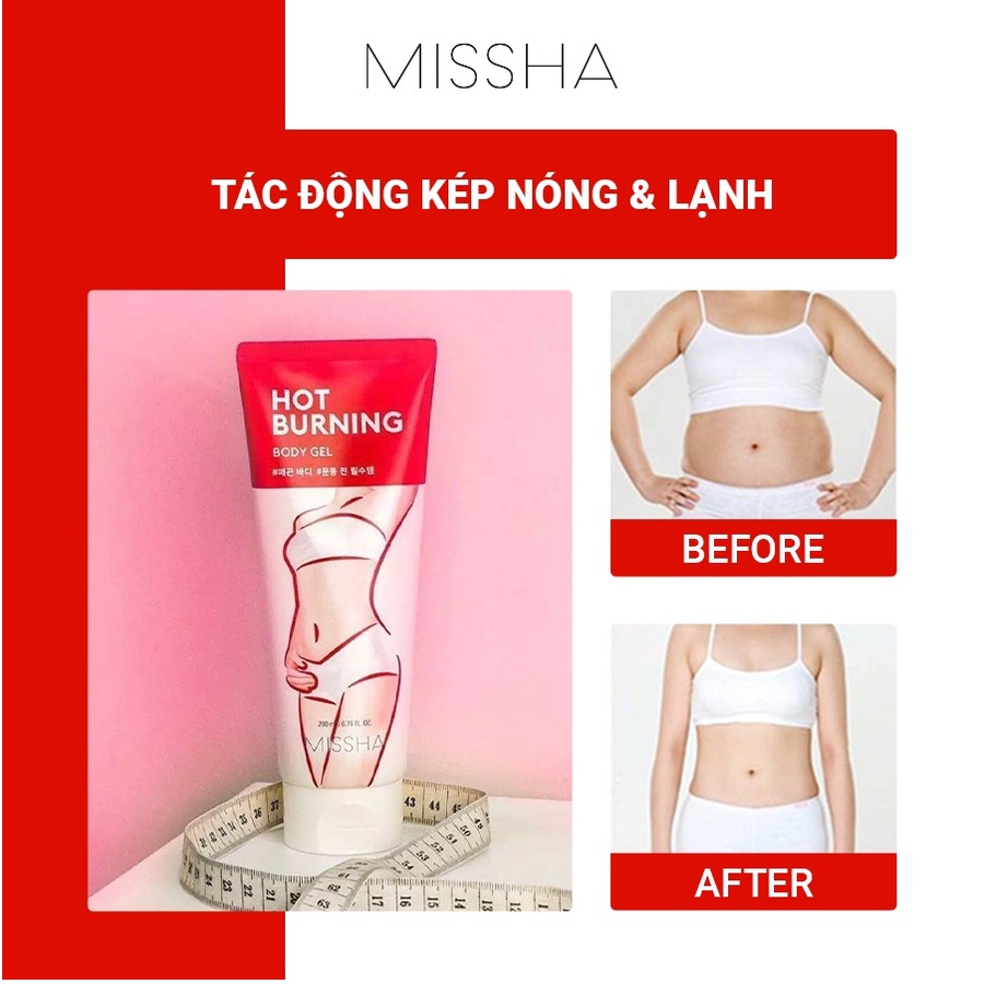 Gel Tan Mỡ Missha Hot Burning Body Gel 200ml