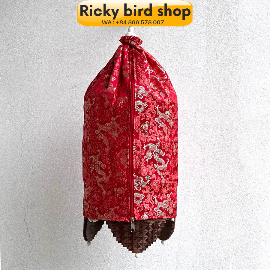 Áo lồng khuyên đẹp vải gấm dày, hoa văn đẹp