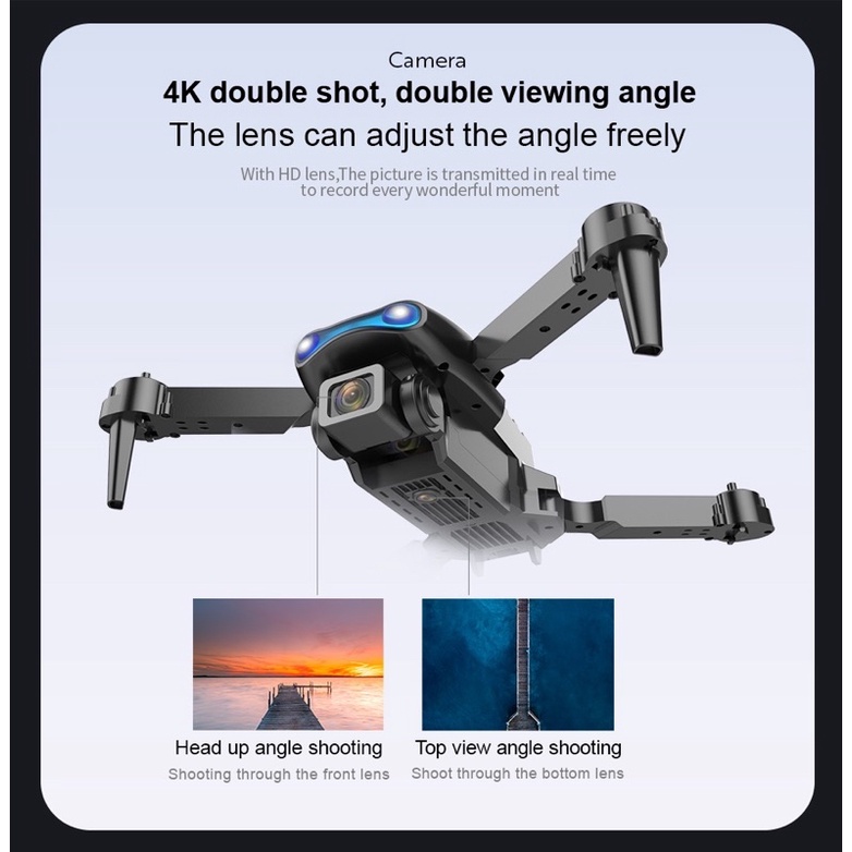 Flycam E99/K3 , 2 camera 4K, pin 1800mah (tặng túi đựng) | BigBuy360 - bigbuy360.vn