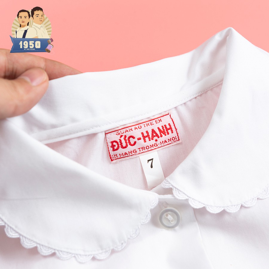 Sơ mi nữ trắng đồng phục học sinh chất liệu cotton 100% thoáng mát. Áo trắng 1950 by Đức Hạnh Hàng Trống | BigBuy360 - bigbuy360.vn