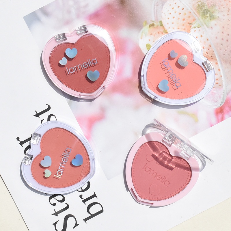 1 Phấn Má Hồng Đơn Sắc Tự Nhiên Chống Nước Chống Mồ Hôi Lâu Trôi Thiết Kế Trái Tim Xinh Xắn