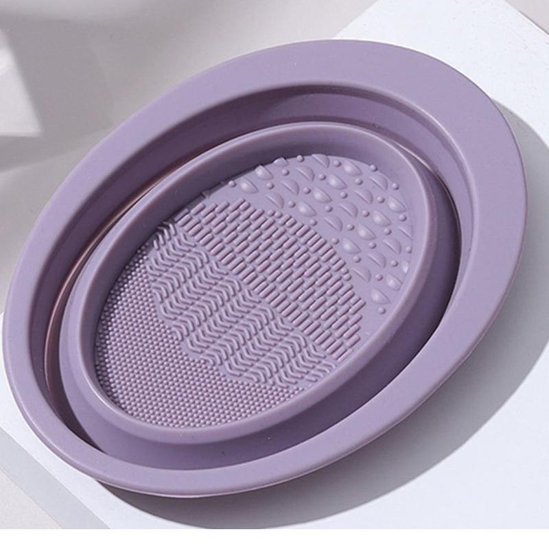 1 Hộp Vệ Sinh Cọ Trang Điểm Bằng Silicon Mềm Nhiều Màu Sắc