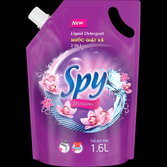 Túi nước giặt xả 2in1 Spy Blossom1.6lit