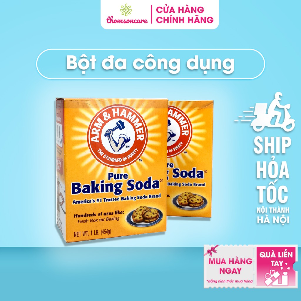 Baking Soda - Bột làm trắng răng, giúp tẩy tế bào da chết - Nhập khẩu từ Hoa Kỳ